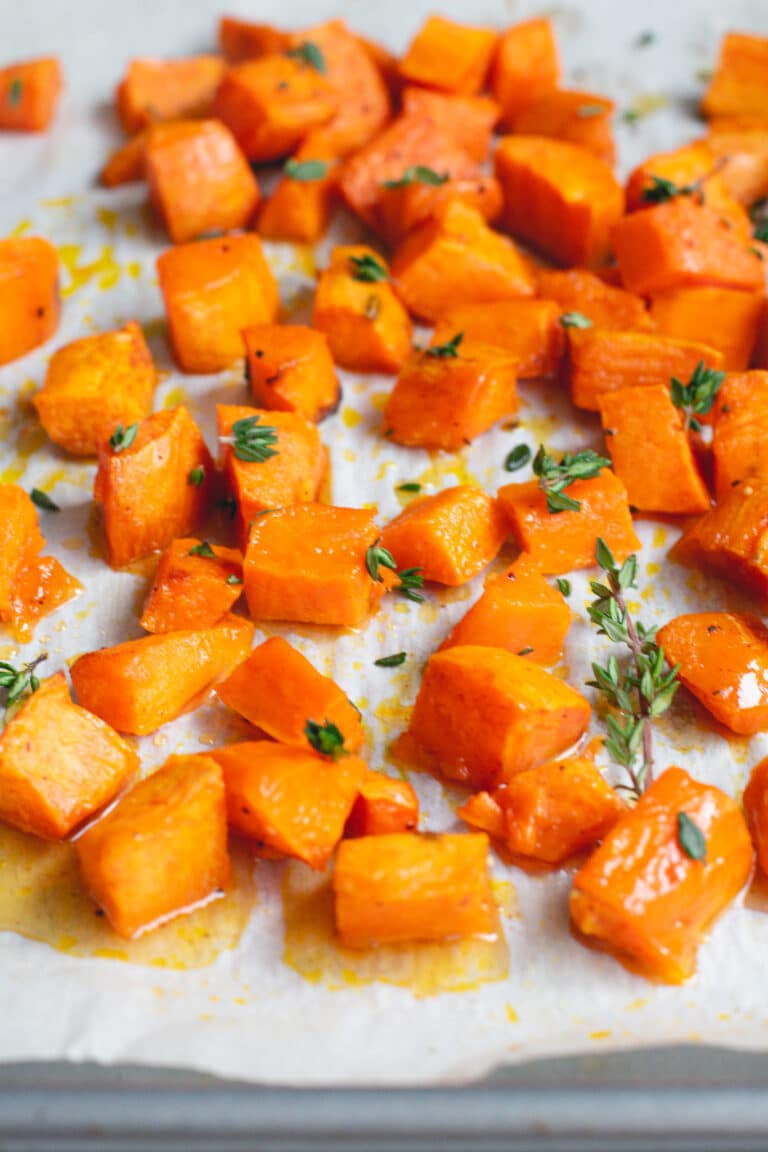 Roasted Sweet Potatoes with Maple and Lemon - Mama Living Abroad