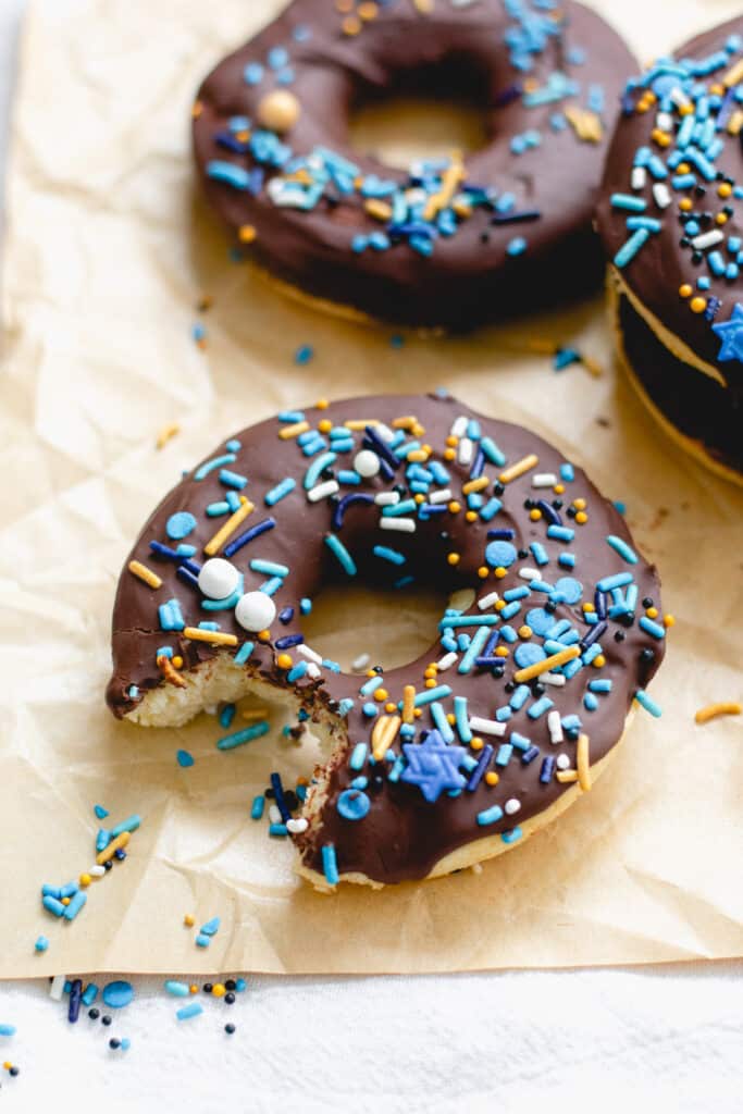 Baked Hanukkah Donuts