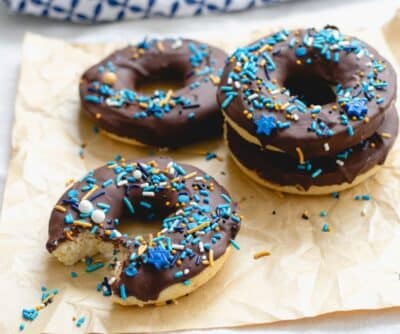 3 Hanukkah donuts