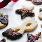 Purim Cookies with chocolate and sprinkles