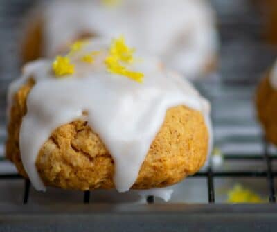 Honey Spice Soft Cookies with a white glaze
