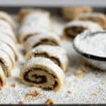 Israeli Chocolate Swirl Cookies with powdered